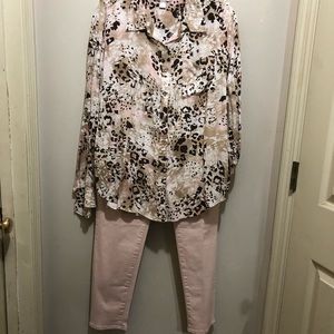 separate pieces of clothing that go well together American eagle and white stag